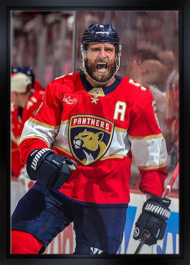 Aaron Ekblad 20" x 29" Framed Canvas Panthers 2025 Playoffs 22.5" x 31.5"